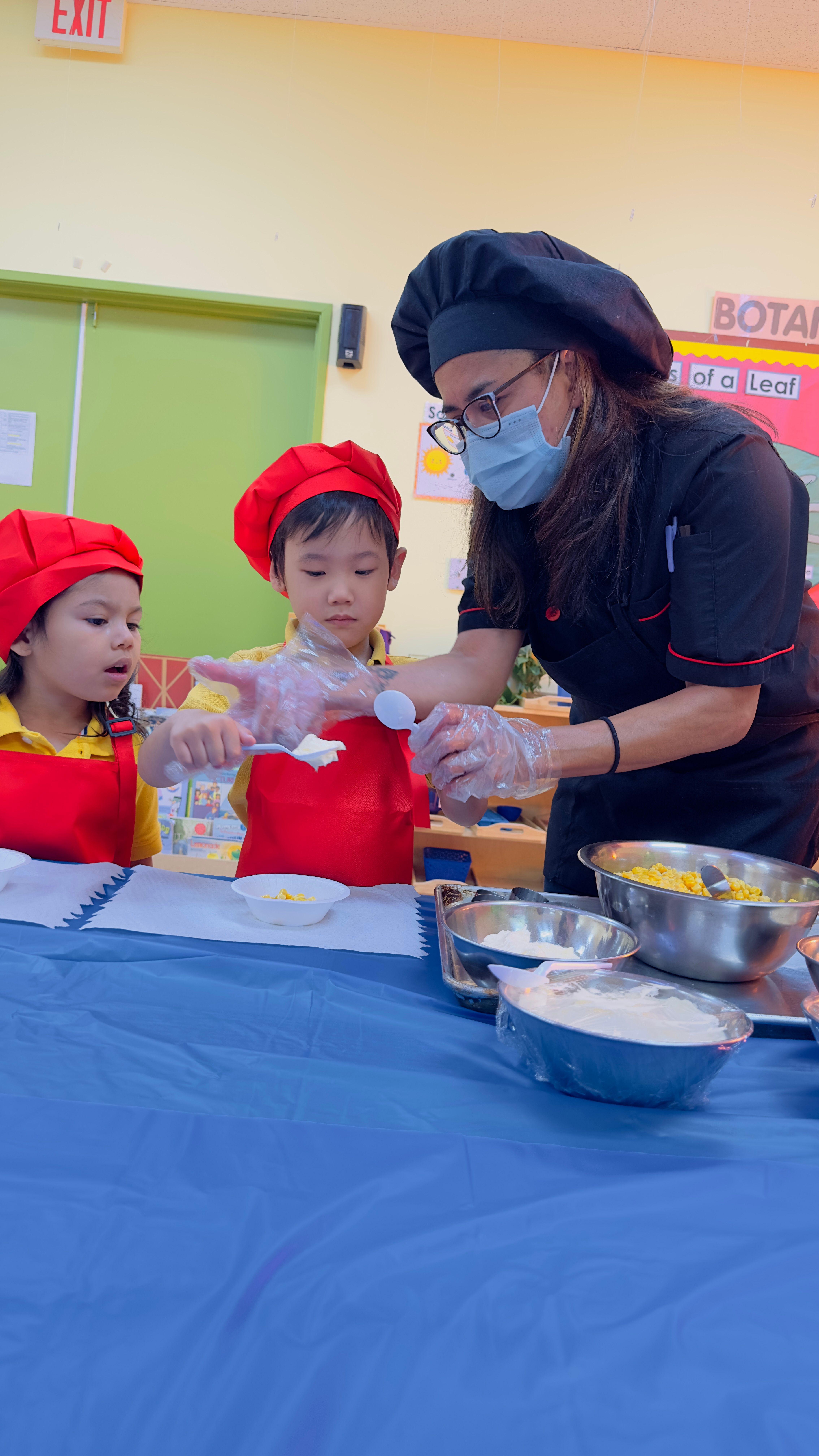 Cooking class at Walnut Montessori